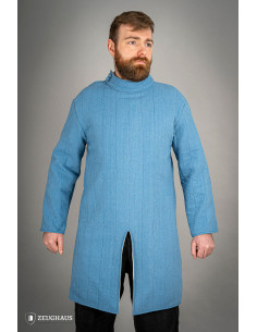 Gambesón medieval algodón de infantería, color azul