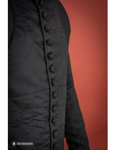 Middelalderlig 1300-tals gambeson i bomuld, sort 2
