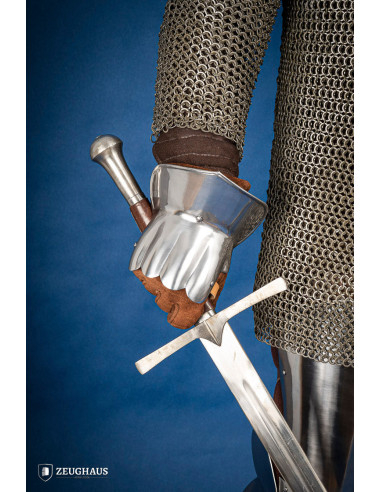 Middeleeuwse gepolijste stalen handschoenen Demi-model (1,66 mm.)