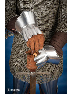 Middelalderhandsker af poleret stål Demi-model (1,66 mm.) 2