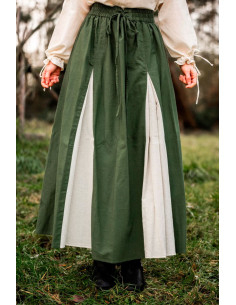 Middelalderskørt model Isabella, naturgrøn 2