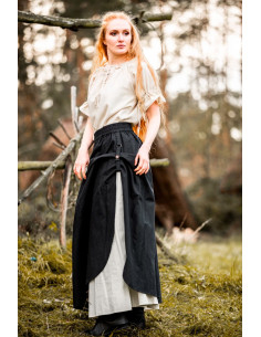 Falda medieval modelo Elise, negro-natural