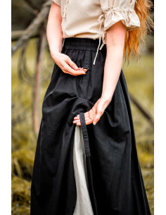 Middelalderskørt model Elise, sort-natural 2