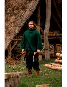 Gugel vikingo Egill, lana verde