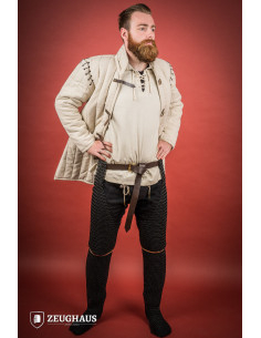 Middelalderlige ben ringbrynje poleret stål (10 mm.) 2