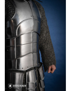 Middelalderlig kuras med stropper, Champion model af... 2