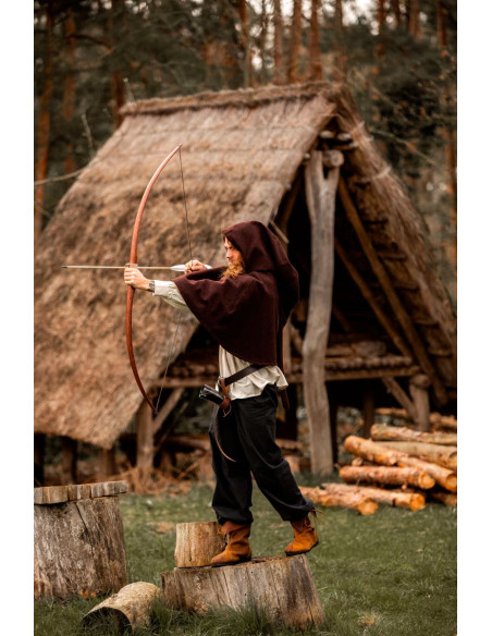 Gugel middeleeuwse wol model Paul,...