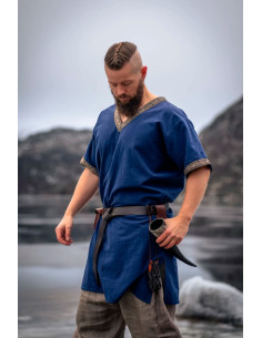Túnica vikinga corta modelo Loki, azul 2