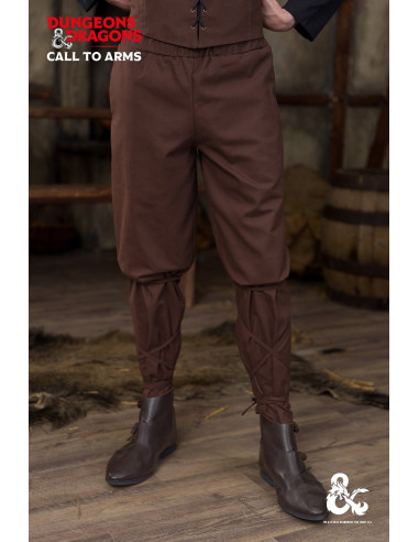 Pantalones medievales de algodón modelo Ranger, marrón