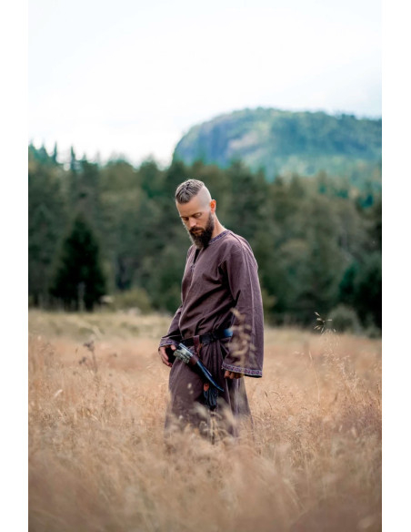 Túnica medieval Halvor, marrón oscuro