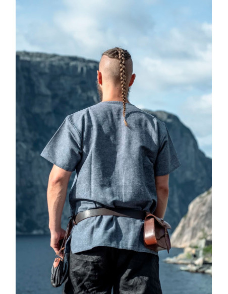 Viking tunika kortærmet Edmund, blå grå