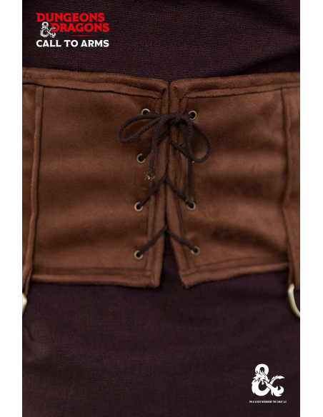 Middeleeuwse barbaarse leren riem, bruin