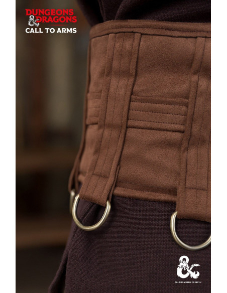 Middeleeuwse barbaarse leren riem, bruin