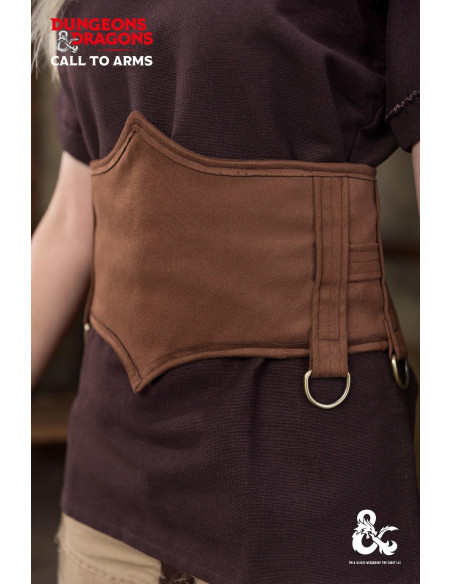 Middeleeuwse barbaarse leren riem, bruin