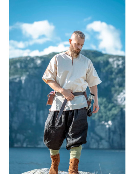 Viking tunika kortærmet Olaf, naturhvid