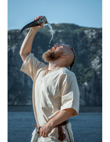 Viking tunika kortærmet Olaf, naturhvid