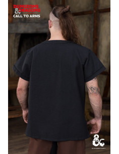 Camisa medieval Bárbara en algodón, color negro 2