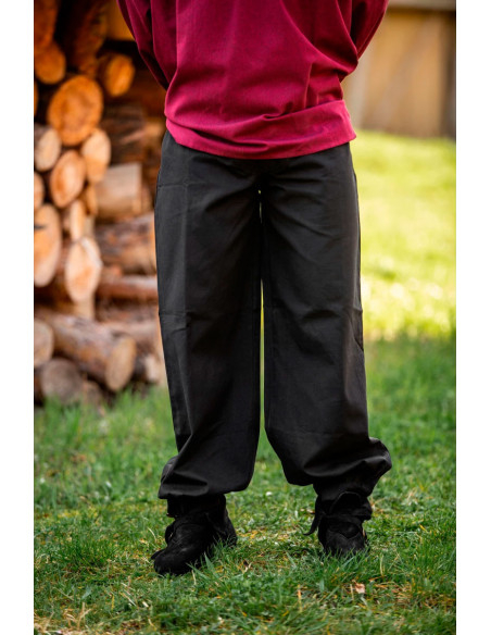 Gerold middeleeuwse broek, zwarte kleur
