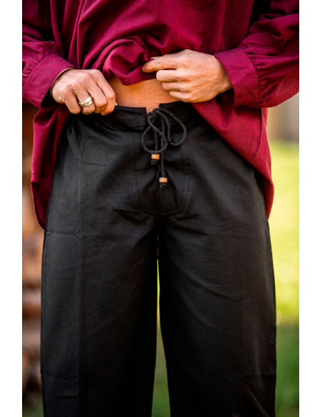 Gerold middeleeuwse broek, zwarte kleur