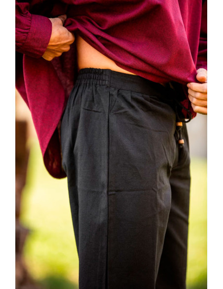 Pantalón medieval Gerold, color negro