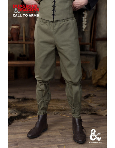 Middeleeuwse katoenen broek Ranger-model, groen