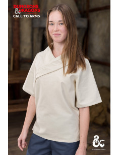 Camisa medieval de monje, color blanco natural 2