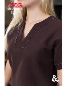 Camisa medieval Bárbara en algodón, color marrón 2