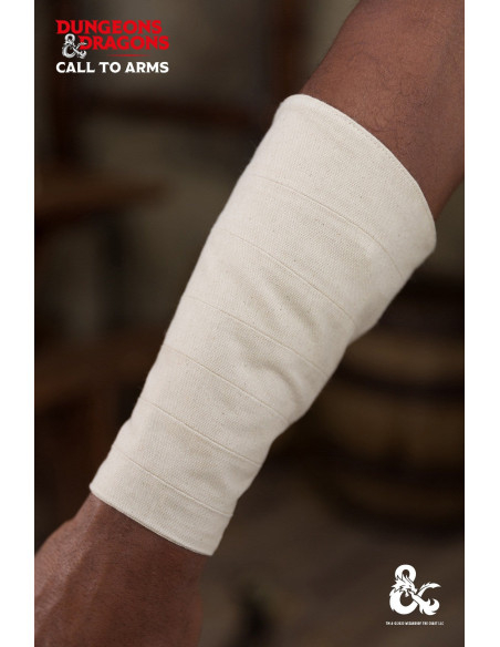 Medieval Monk Bracers Natural White