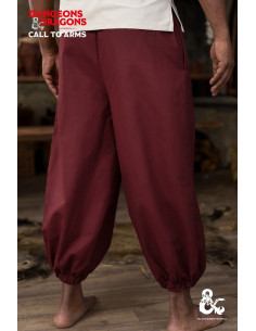 Middeleeuwse monniksbroek, bordeauxrode kleur 2