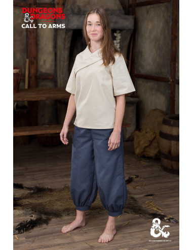 Pantalones medievales de monje, color azul
