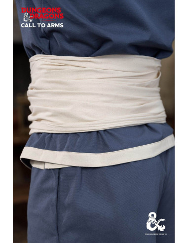 Cinturón medieval de monje en algodón, color blanco ⚔️ Tienda-Medieval