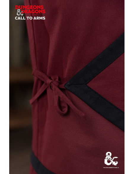 Middelaldermunkevest, bordeaux-sort