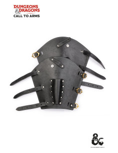 Middeleeuwse leren armbanden, zwart