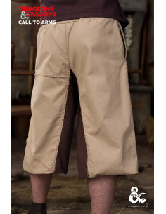 Barbarian middelalderbukser i bomuld, beige-brun farve 2