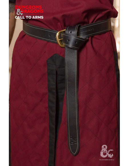 Cinturón medieval en cuero, color negro