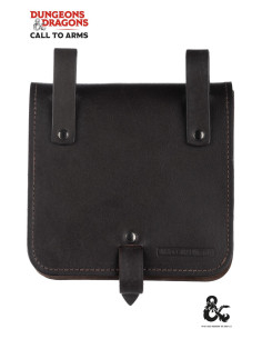 Bolso medieval de aventurero en cuero, color marrón 2