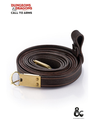 Cinturón medieval doble en cuero, color marrón