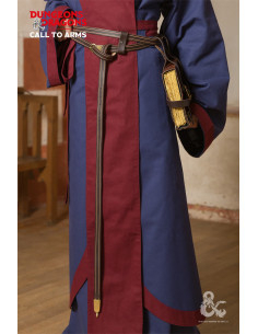Mittelalterlicher Doppelledergürtel, braune Farbe 2