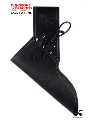 Middelalderlig læder baldric til sværd, sort