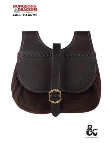 Middelalderlig lædertaske Nyremodel, brun