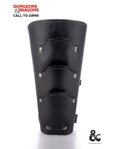 Mittelalterliches Kämpferarmband aus schwarzem Leder 2