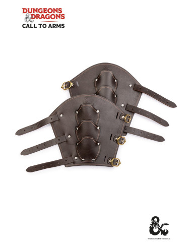 Mittelalterliches Kämpferarmband aus braunem Leder