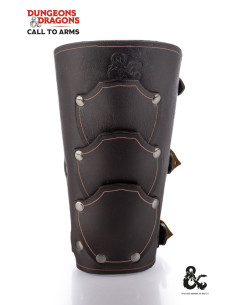 Brazalete medieval de luchador en cuero, color marrón 2