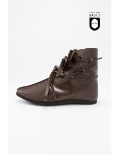 Mittelalterliche hohe Stiefel mit Knotenverschluss vorne 2