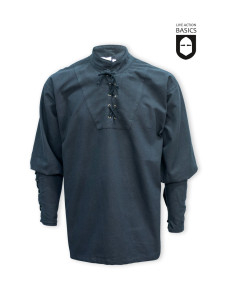 Zwart katoenen piratenshirt