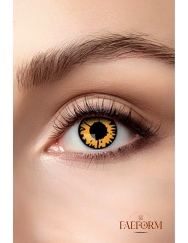 Gelbe wöchentliche Kontaktlinsen wechseln