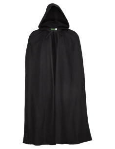 Basic middeleeuwse cape met capuchon, bruin en zwart 2