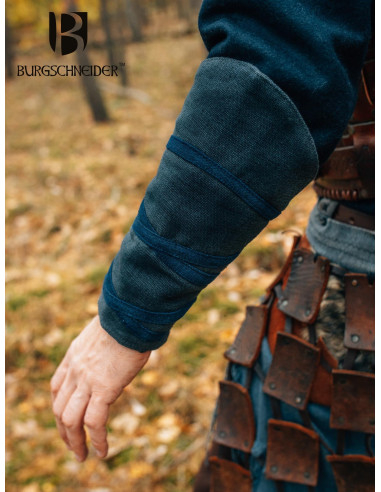 Vikingarmbanden met katoenen rand, grijsachtig blauw