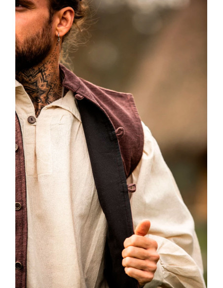 Middelalderhåndstrikket vest Irvin, brun
