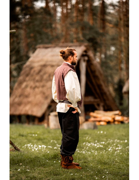 Middelalderhåndstrikket vest Irvin, brun